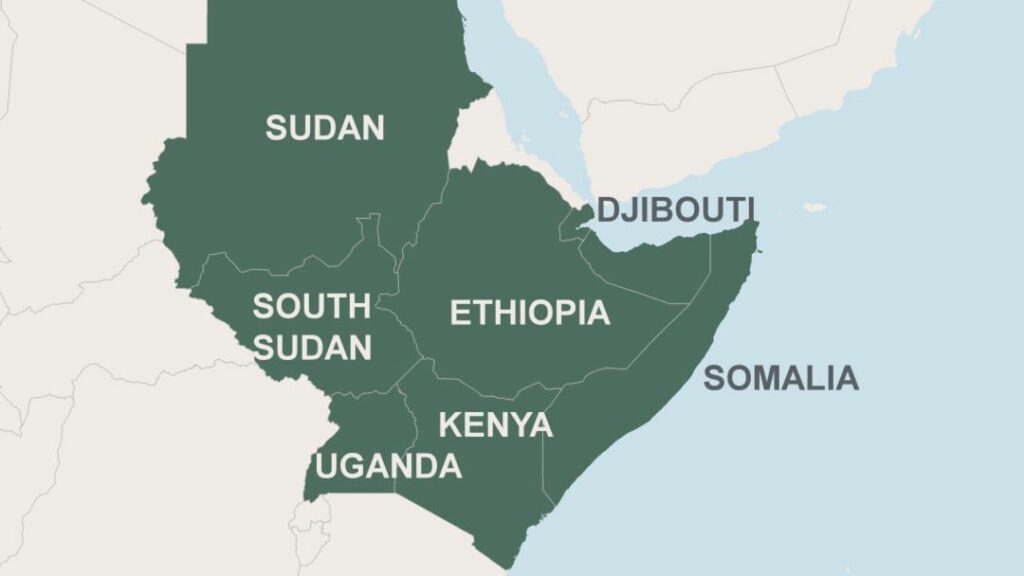 Carte des pays membres de l'IGAD